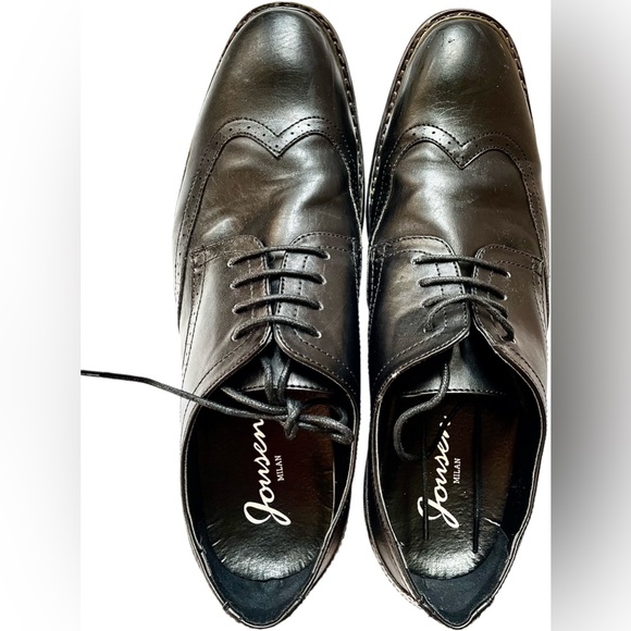 Men’s Dress Shoes made by Jousen Milan Sz 12 Black - Picture 3 of 6